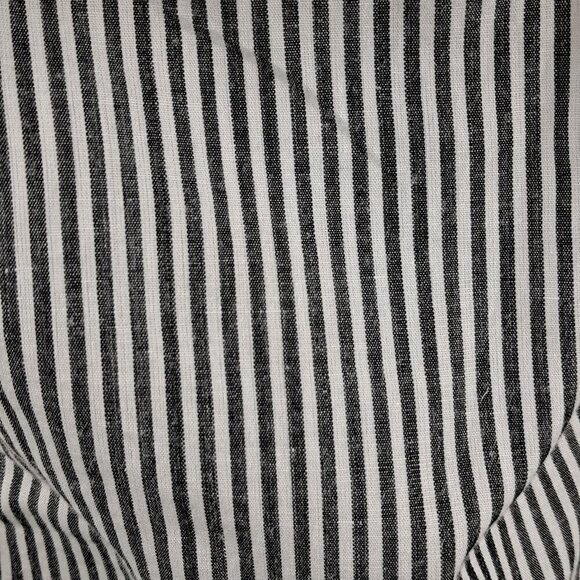 Velzera Size Small Blue White Striped Sleeveless Top Floral Embroidered Ruffle - Picture 6 of 10